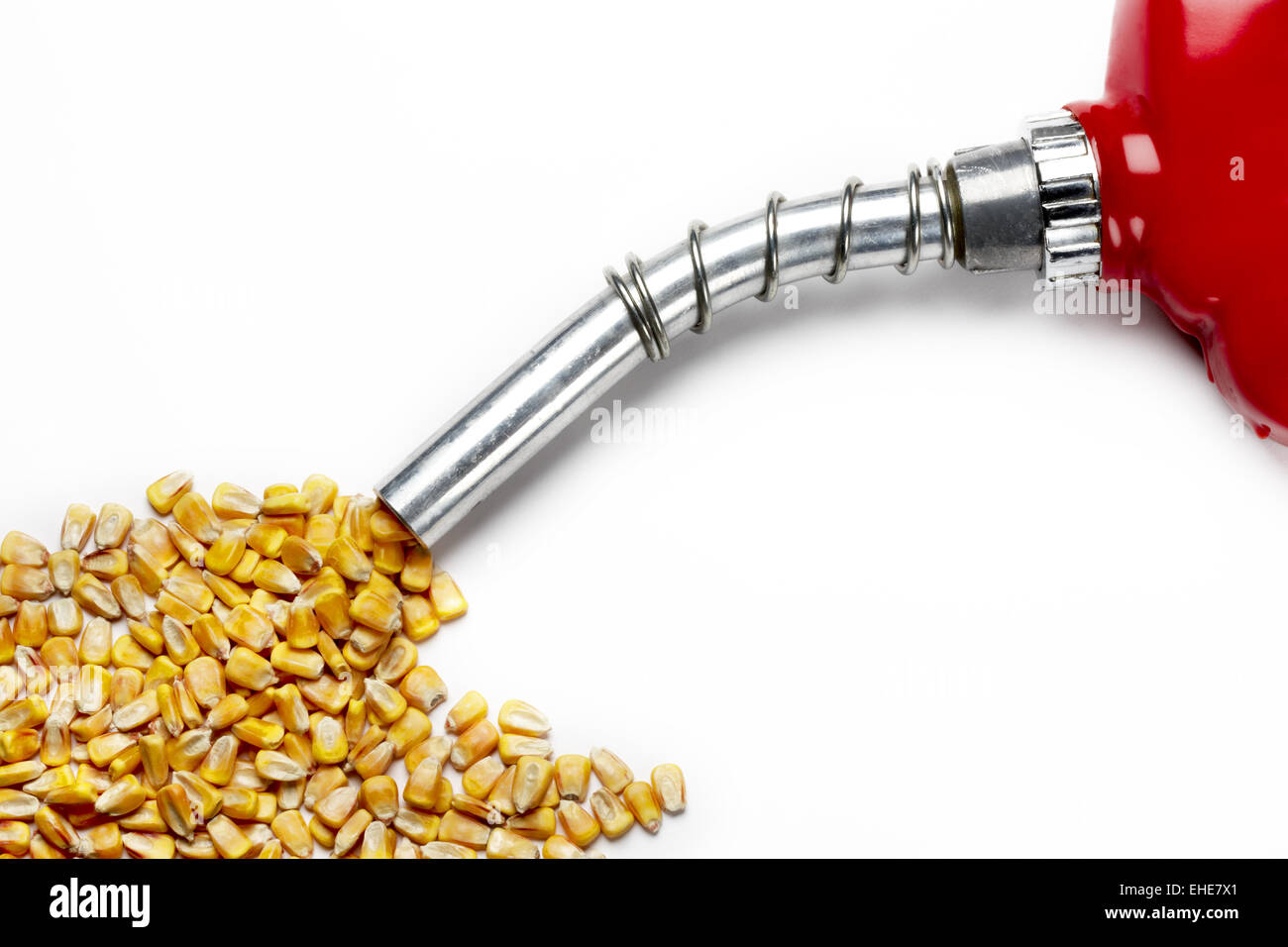 Filler up...with corn based ethanol Stock Photo