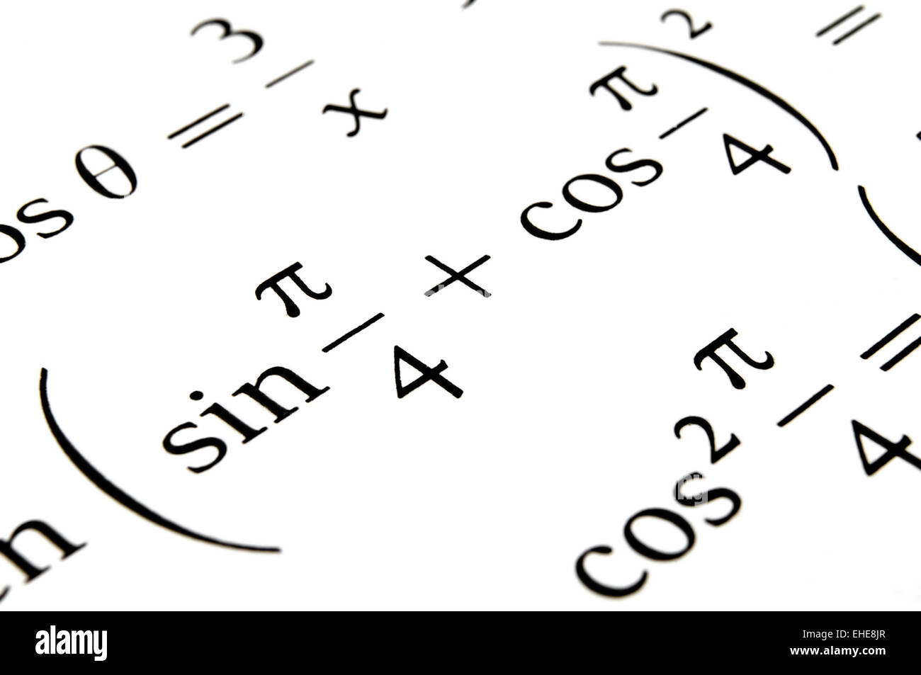 Algebra formulas close up. Stock Photo
