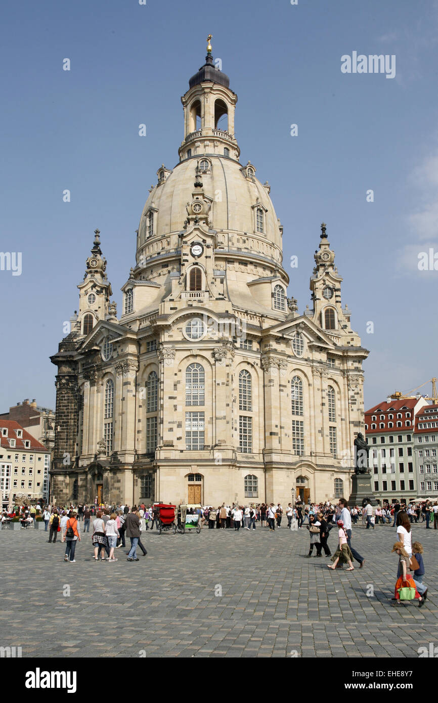 Dresden Frauenkirche Stock Photo