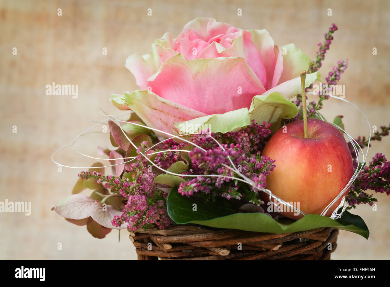 Herbstgesteck - Autumnal Flower Arrangement Stock Photo