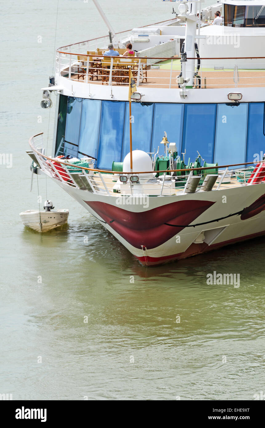 The A-Rosa river cruise boat, 'Stella,' docked at Chalon-sur-Saône, Burgundy, France. Stock Photo