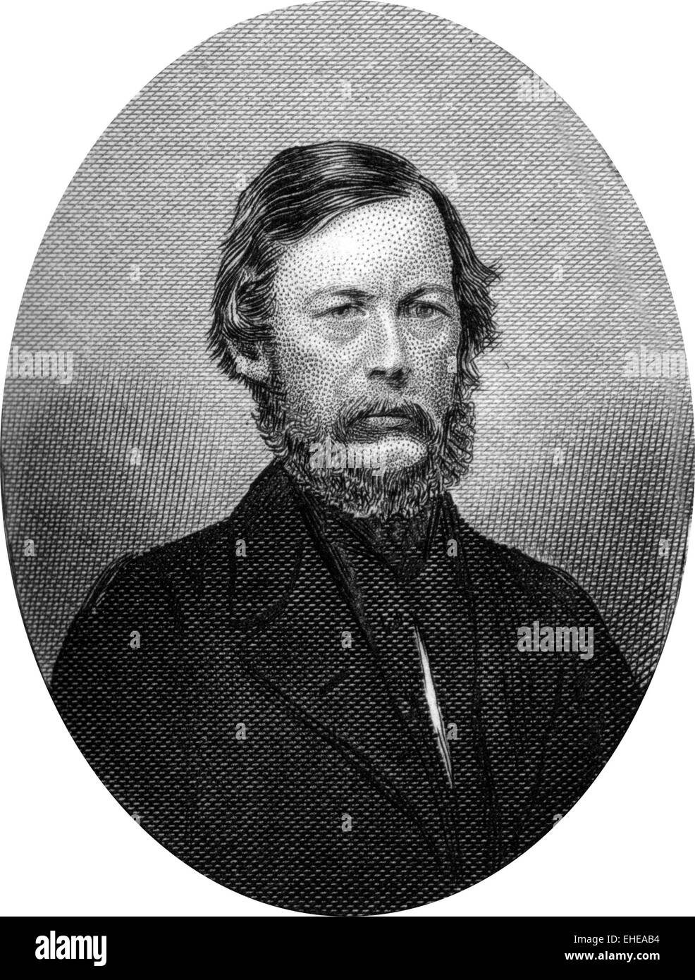 Engraving of John Adam Kasson (January 11, 1822 – May 18, 1910), a nineteenth century lawyer, politician and diplomat Stock Photo