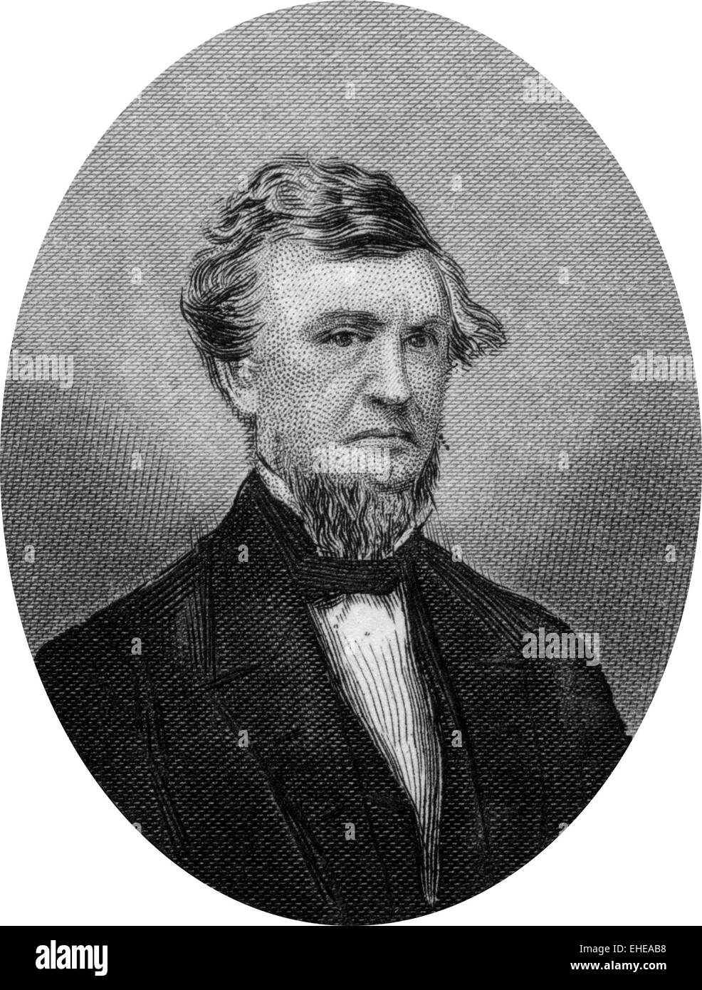 Engraving of Zachariah Chandler (December 10, 1813 – November 1, 1879), Mayor of Detroit (1851–52) Stock Photo