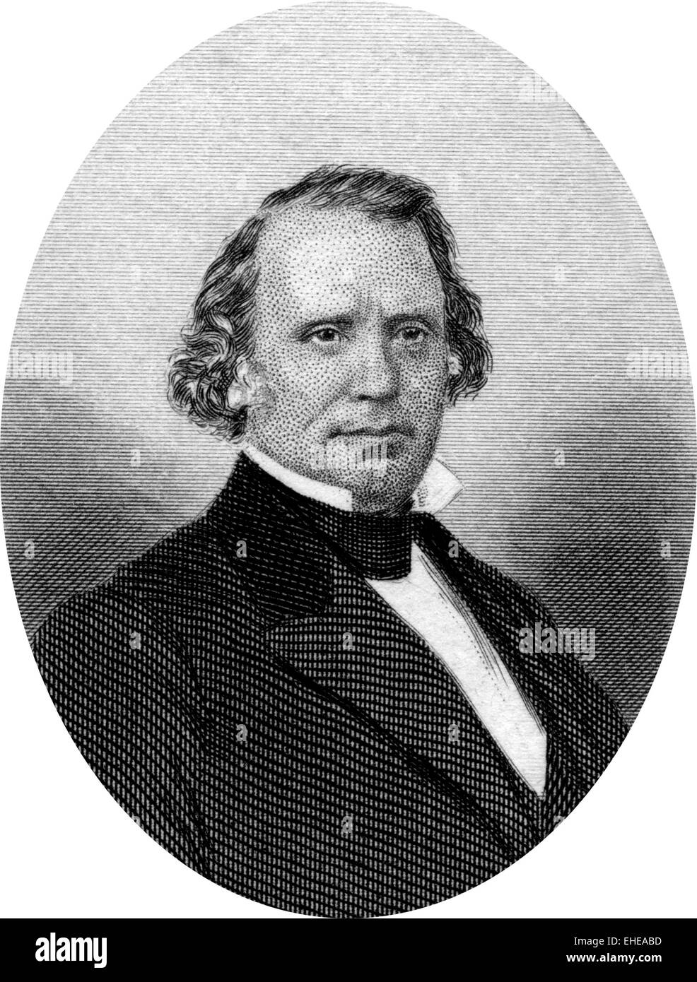 Engraving of Henry Wilson (16 February 1812 – 22 November 1875), the 18th Vice President of the United States Stock Photo