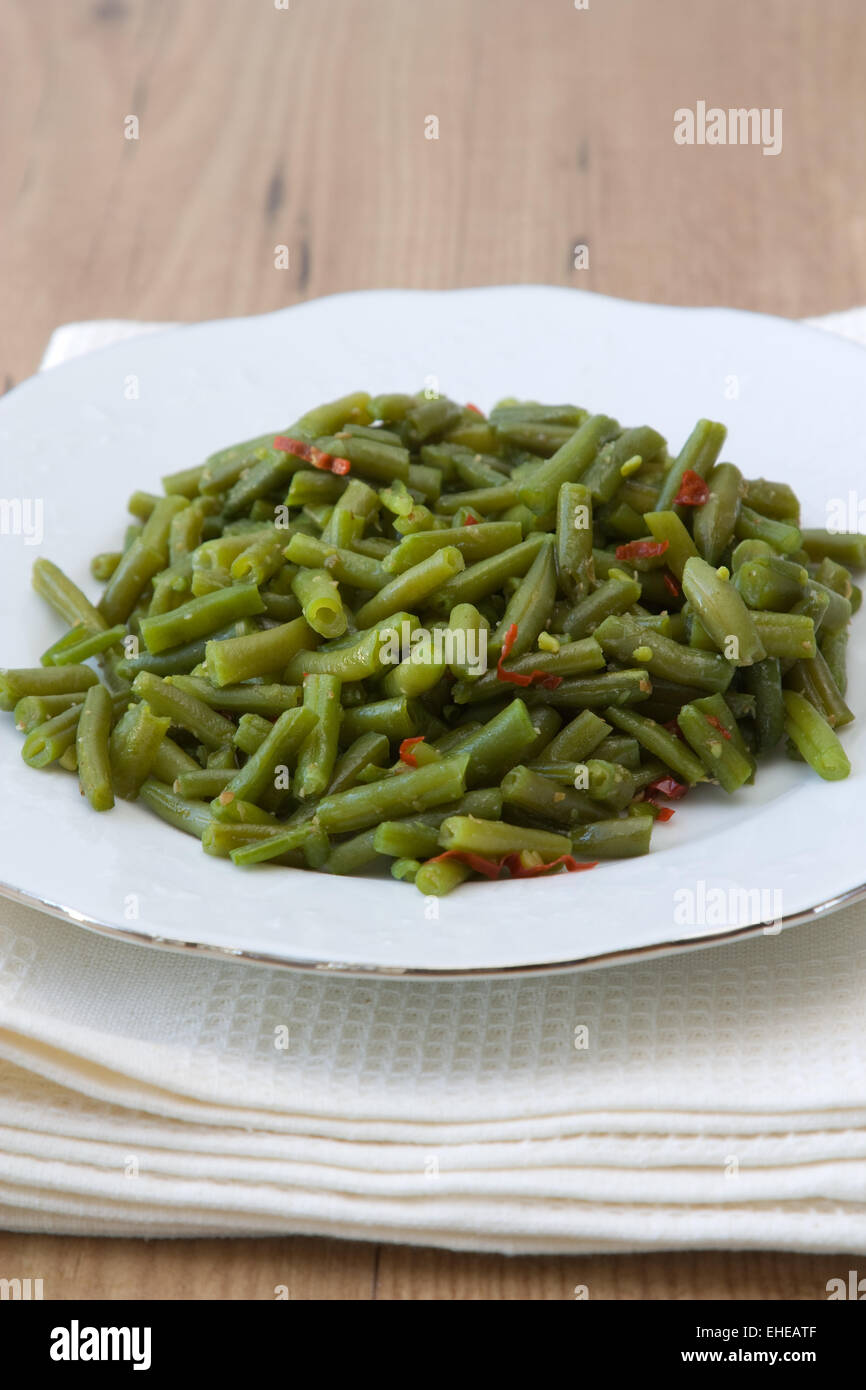 Grüne Bohnen - Green Beans Stock Photo