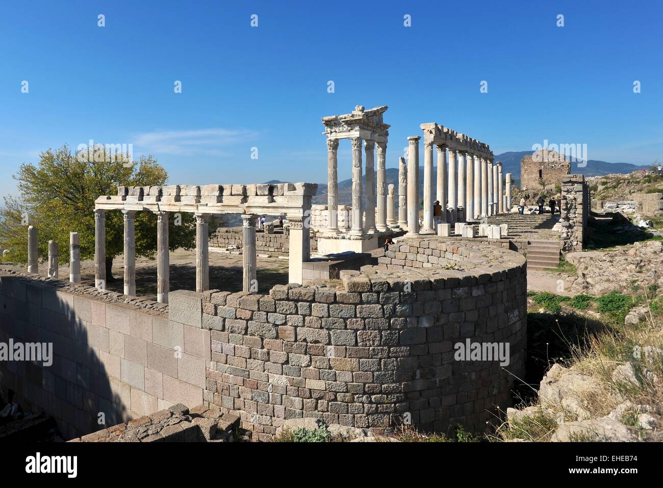 Pergamon,ruins of Pergamo, turkey Stock Photo
