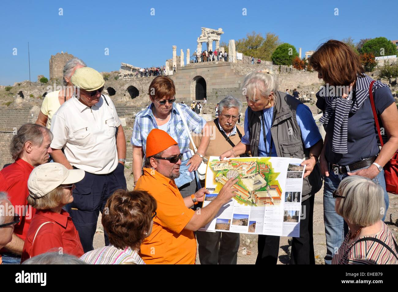 Pergamon,ruins of Pergamo, turkey Stock Photo