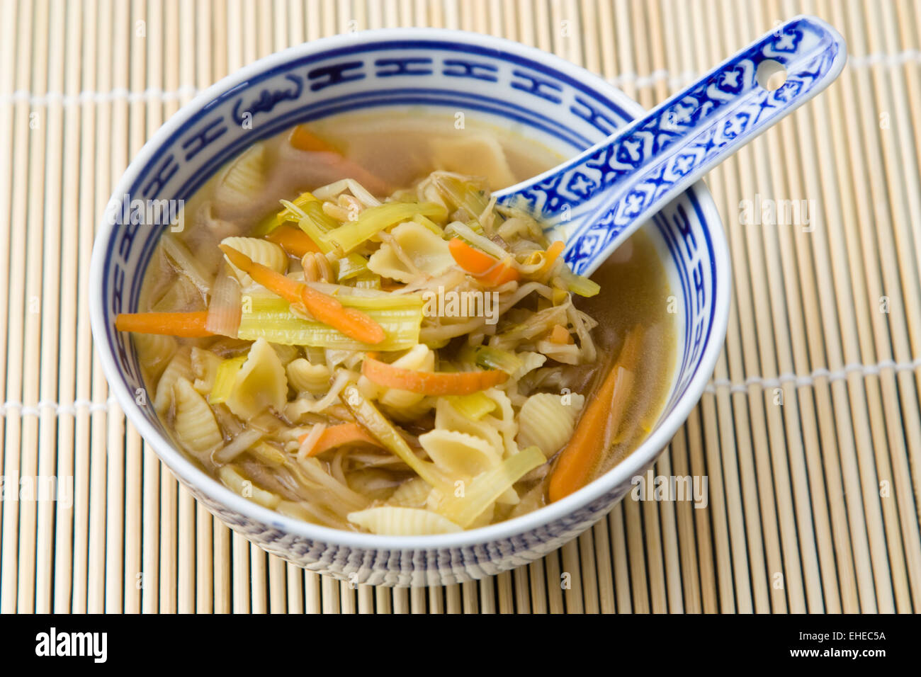 Asiatische Nudelsuppe - Asian Noodle Soup Stock Photo