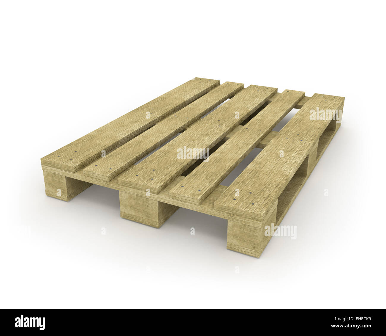 Wooden pallet isolated on white Stock Photo