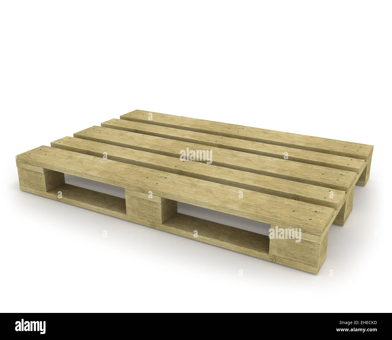 Wooden pallet isolated on white Stock Photo