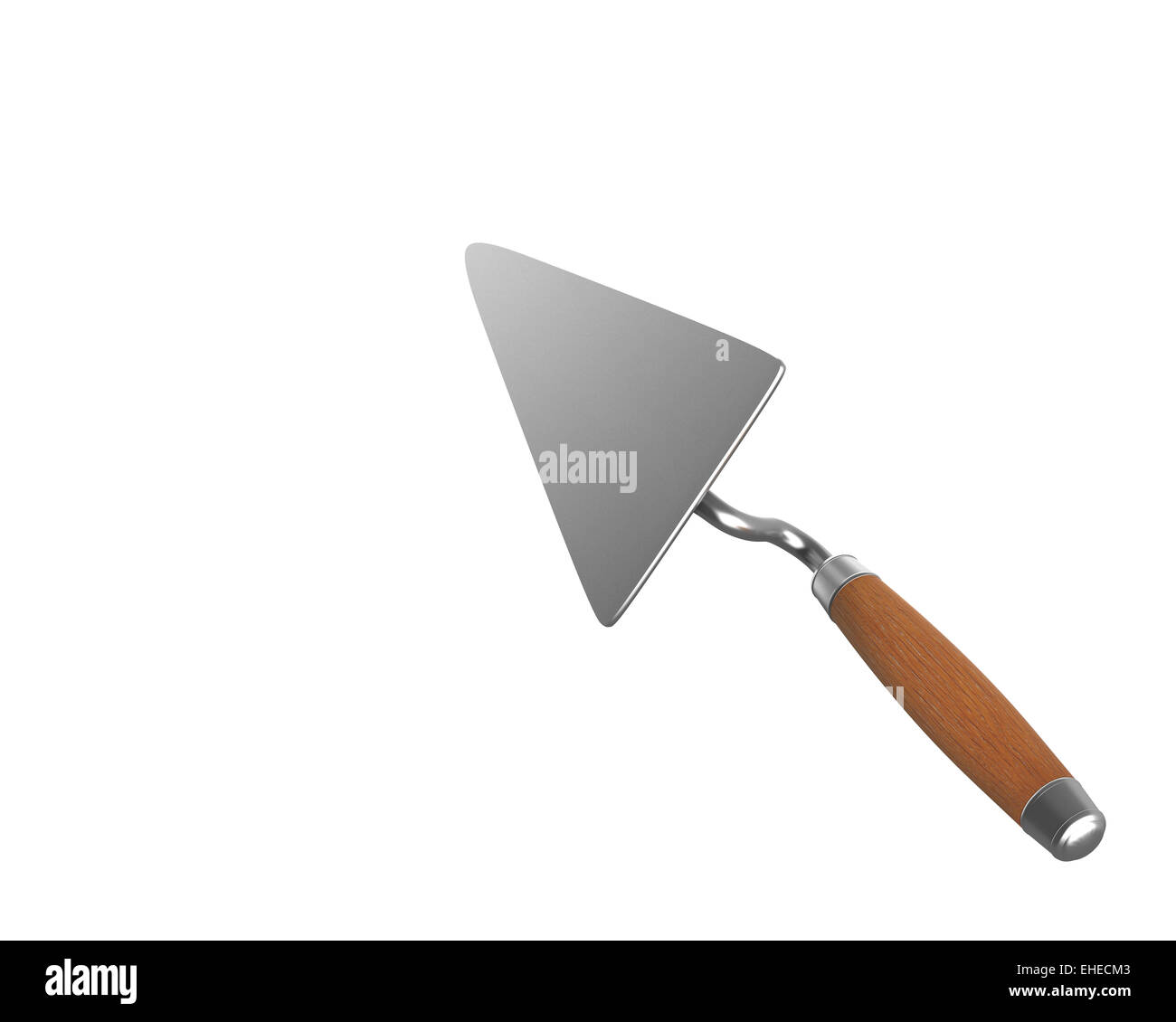 Trowel used as pointer back view Stock Photo