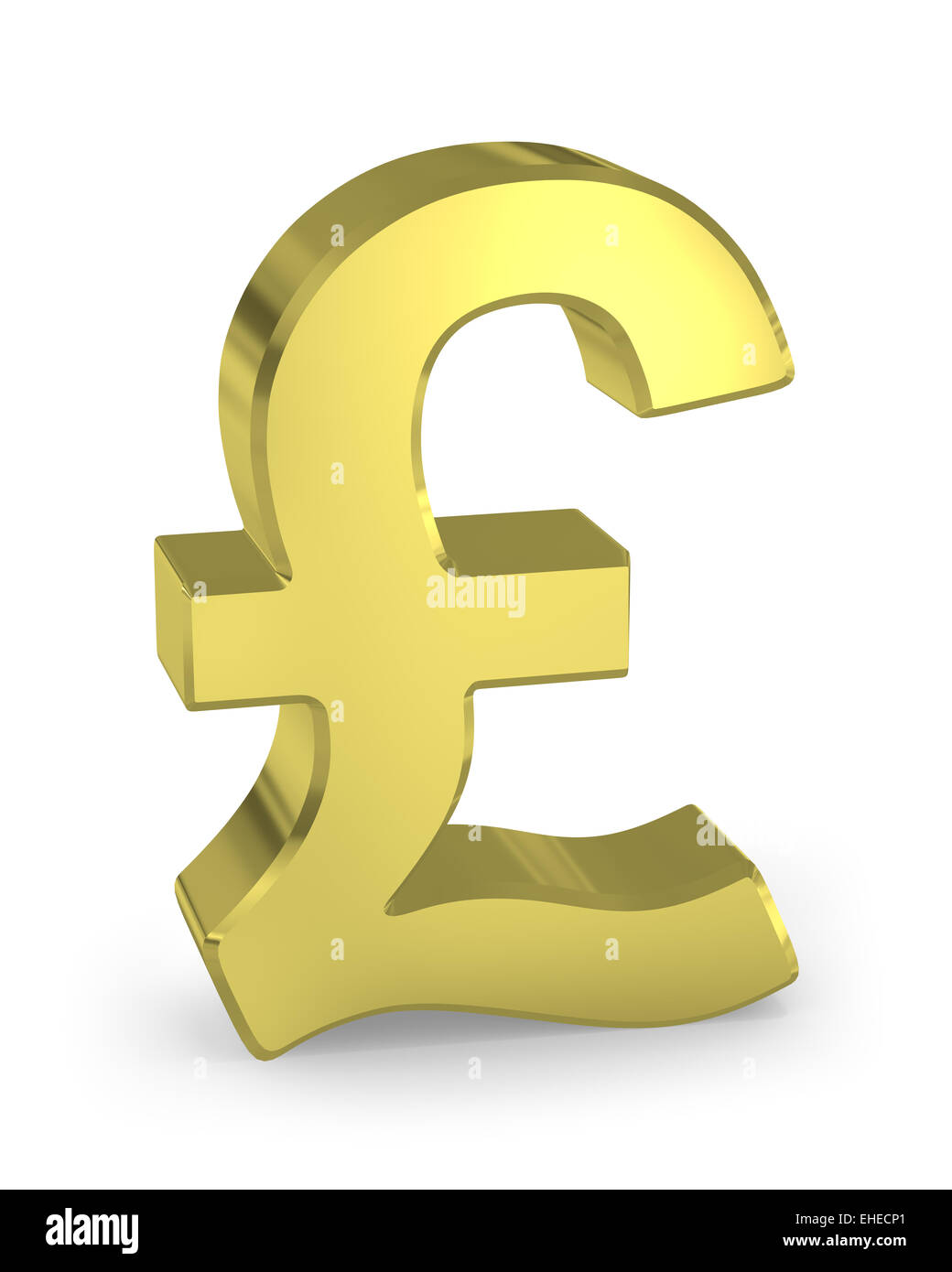 Gold pound sign Stock Photo