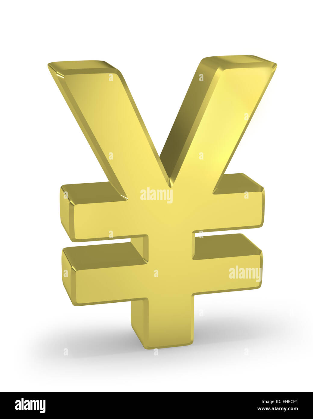 Gold yen sign Stock Photo