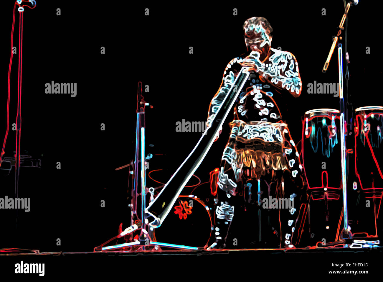 Didgeridoo playing hires stock photography and images Alamy