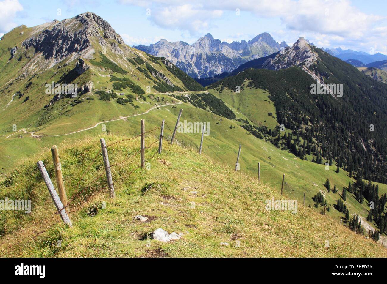 View of the Allgäu, Bavarian alps Stock Photo