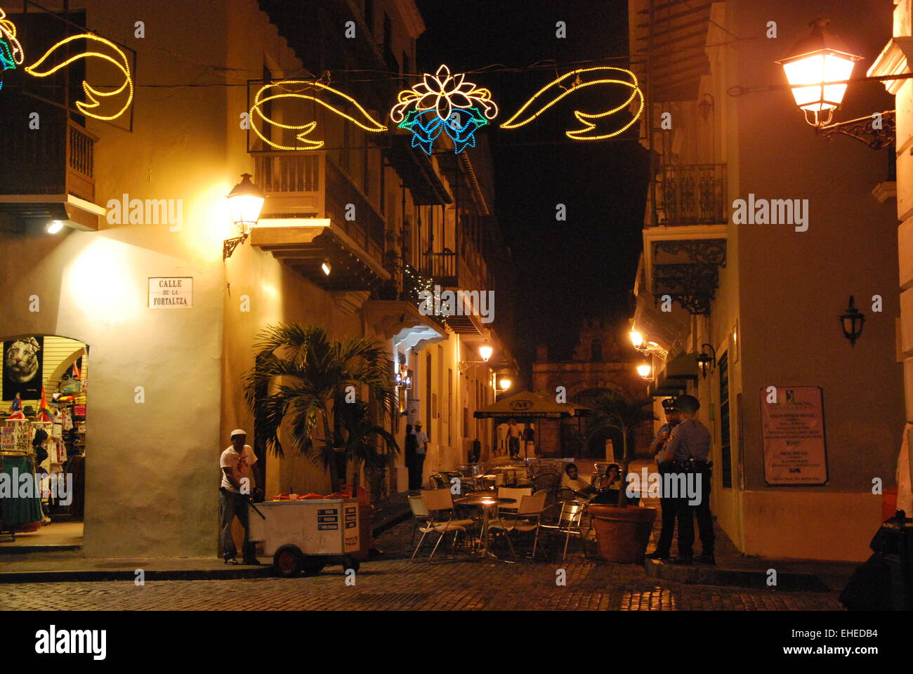 Nightlife in Old San Juan Stock Photo