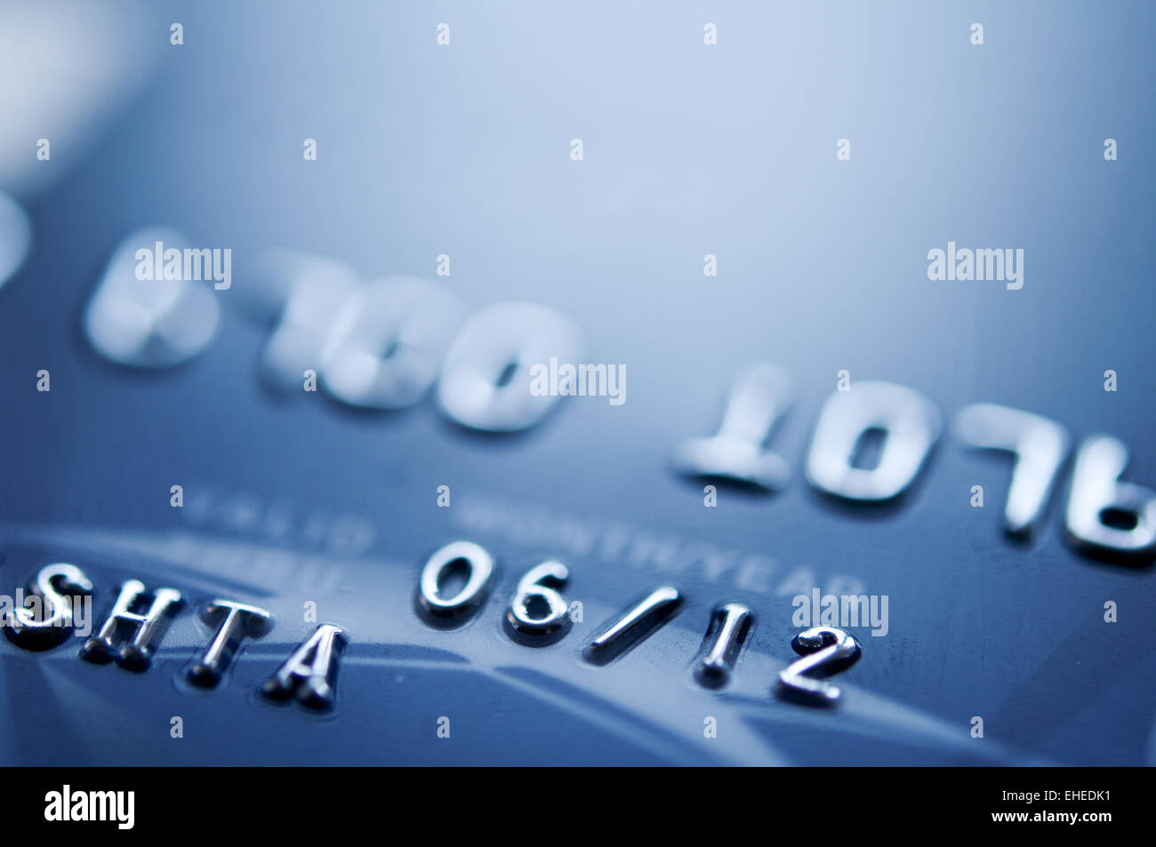 Blue credit card Stock Photo