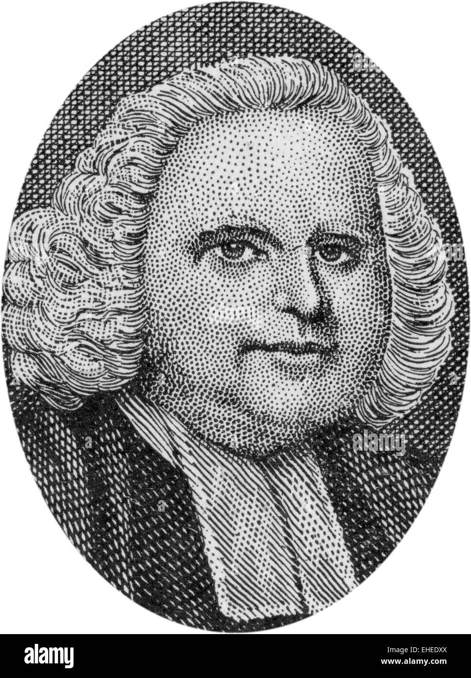 Engraving of George Whitefield, English preacher Stock Photo