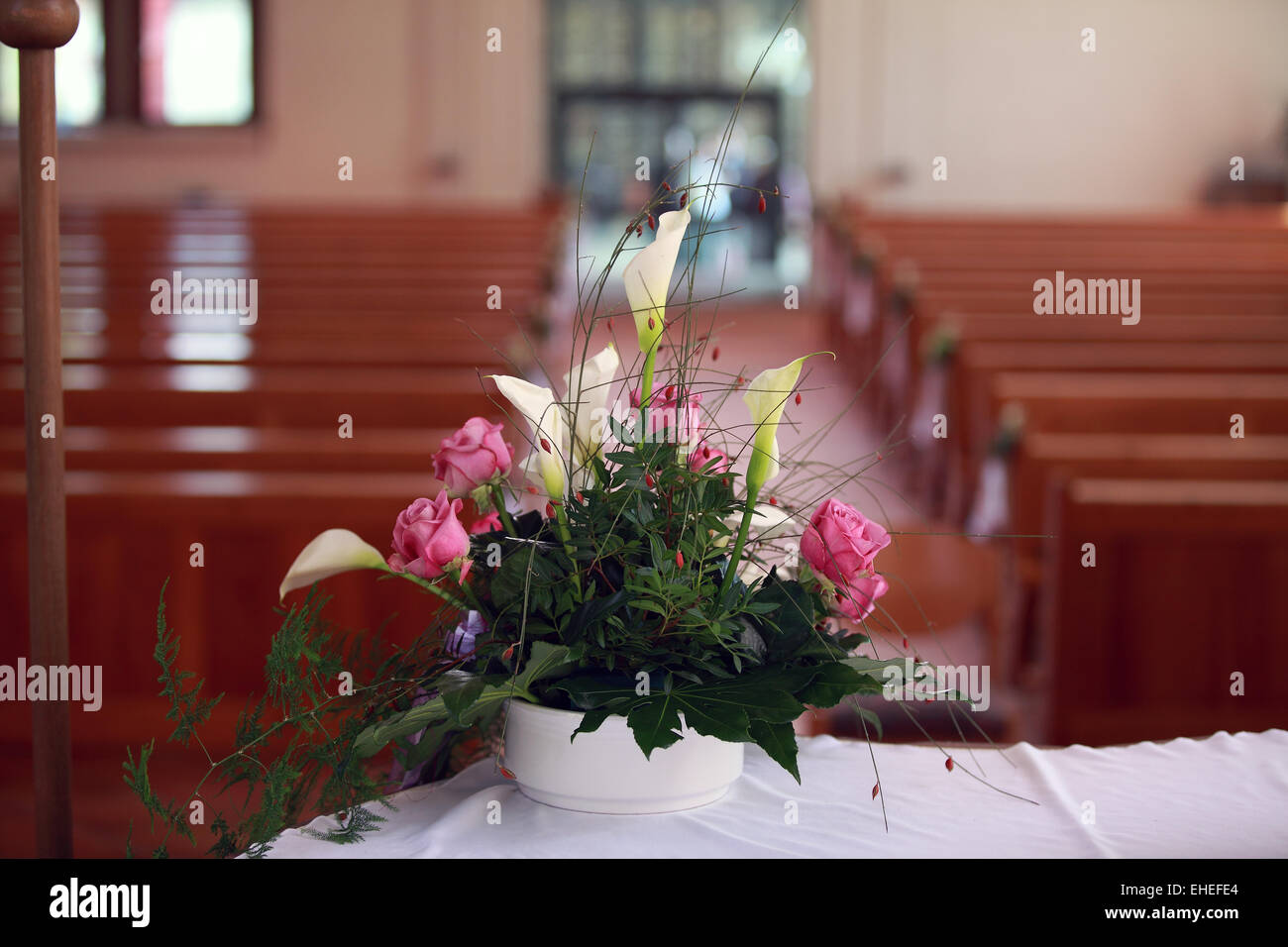 Flower arrangement in church hires stock photography and images Alamy