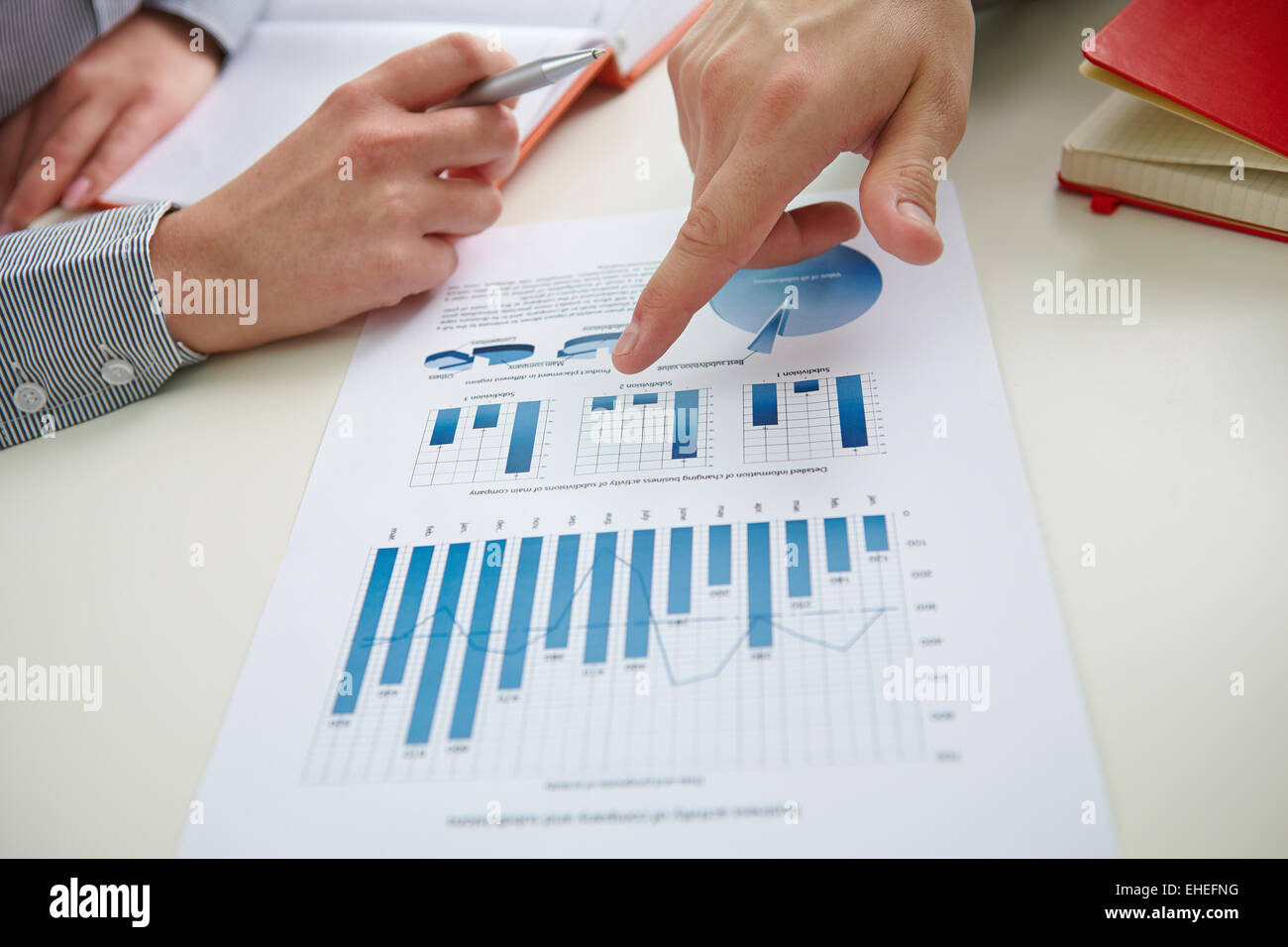 Close up paper statistics graphs hi-res stock photography and images ...