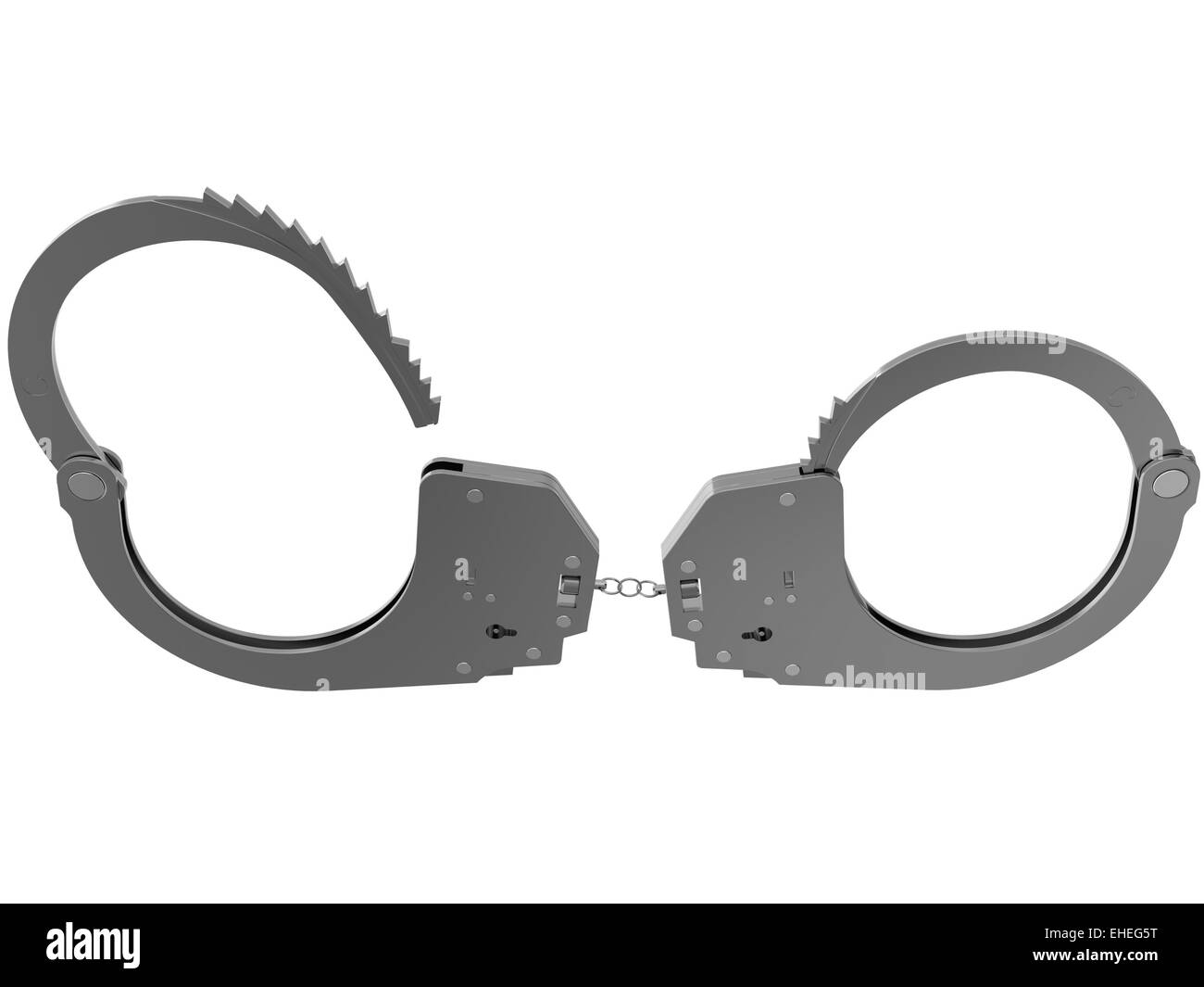 police handcuffs Stock Photo