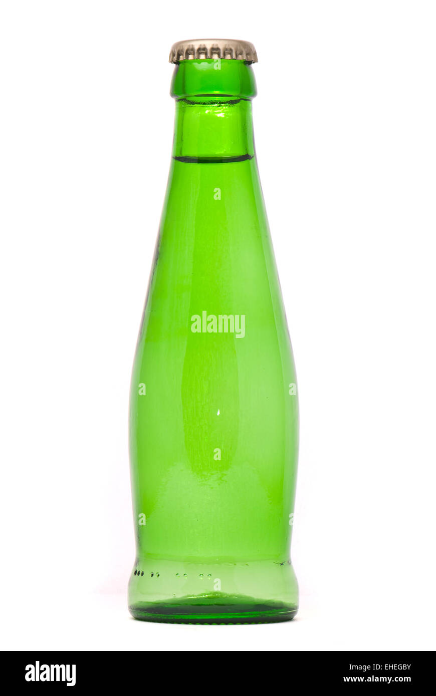 Green bottle on white background Stock Photo - Alamy