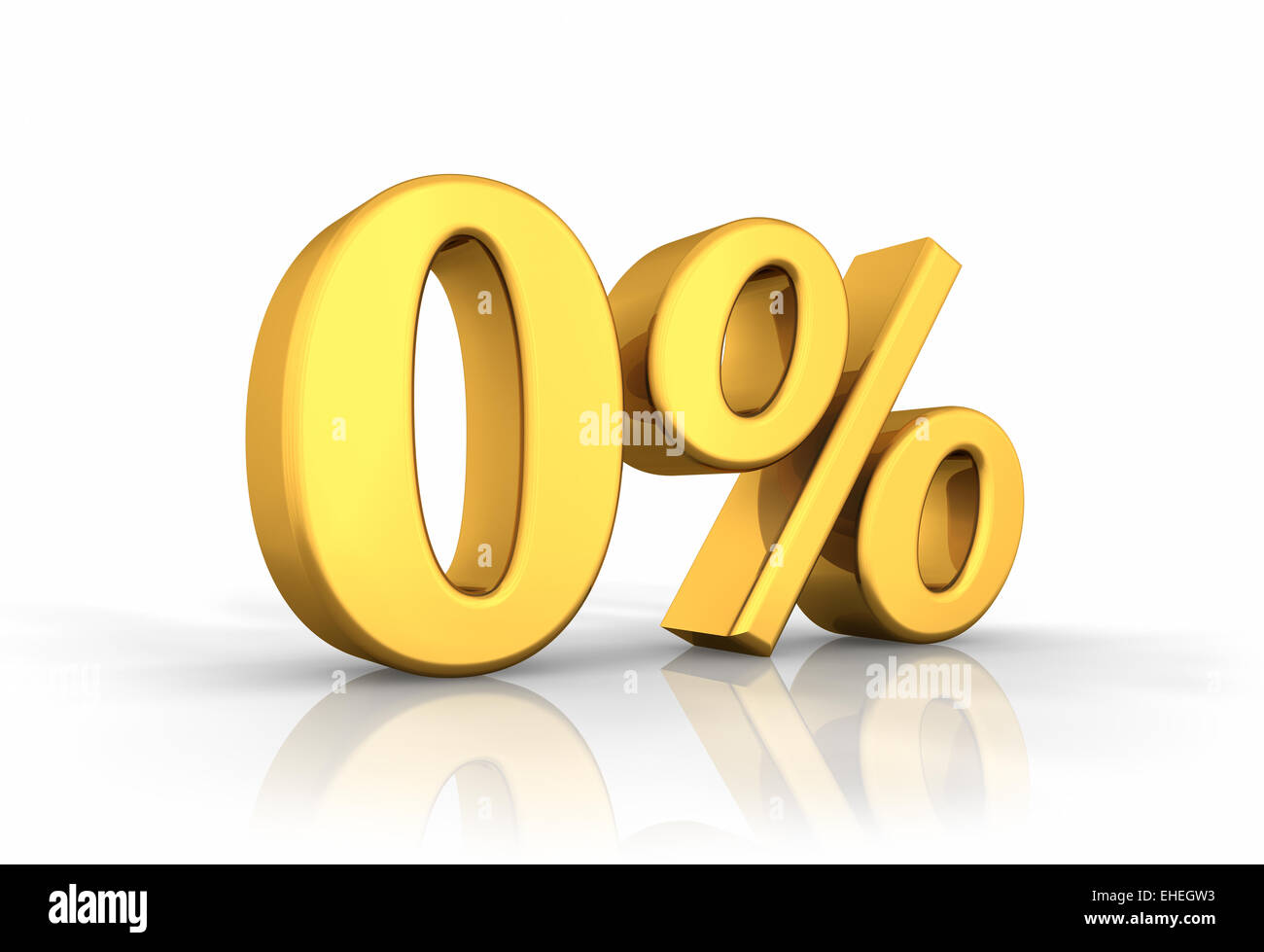 Gold Zero Percent Stock Photo