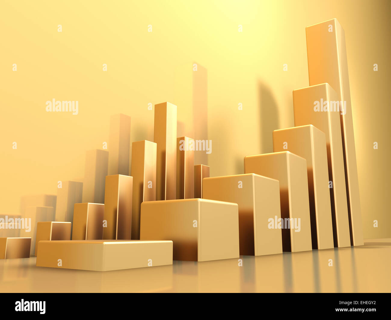 Gold Charts Stock Photo