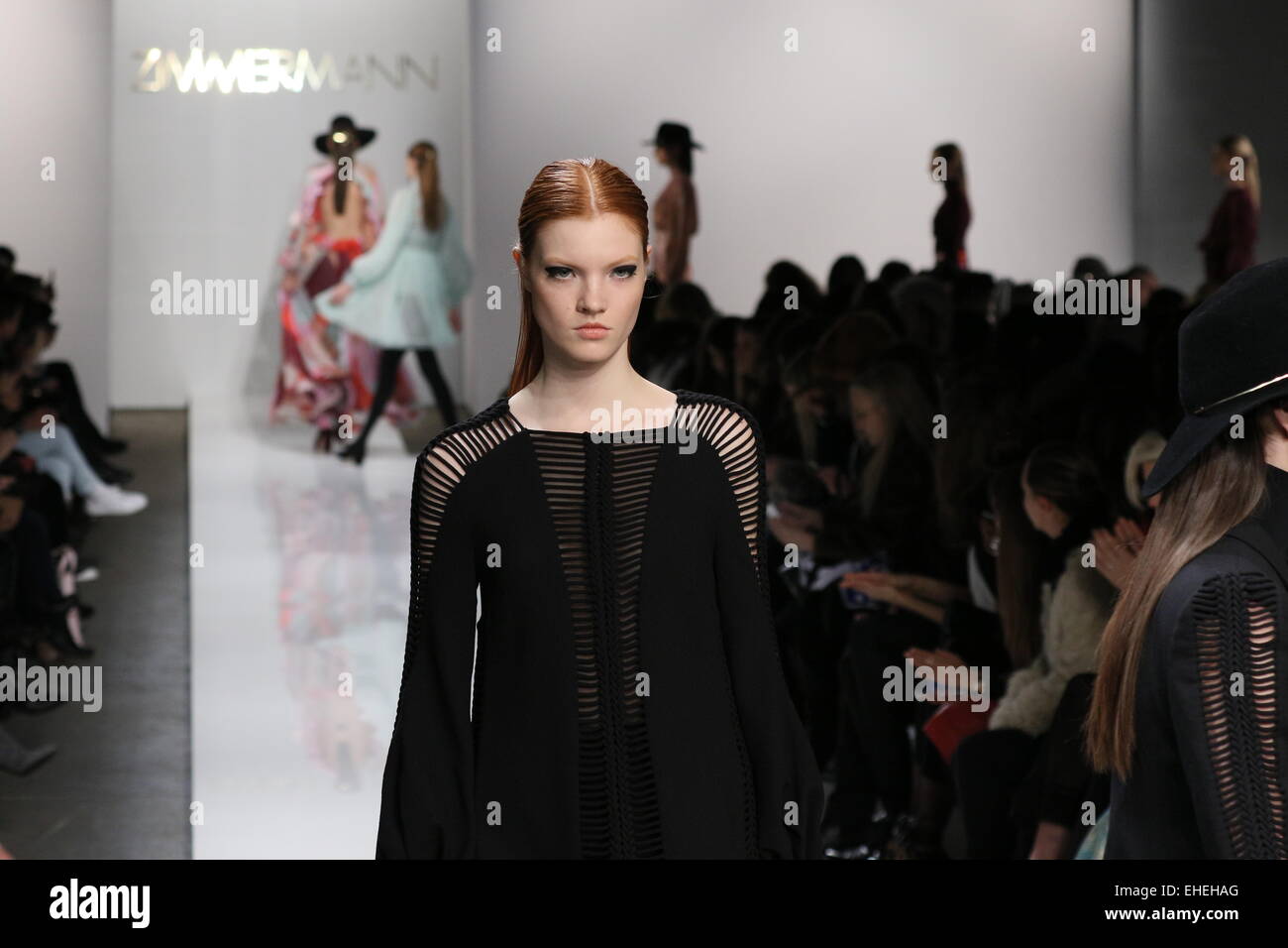 Models walk the runway at Zimmermann fashion show during Mercedes-Benz ...