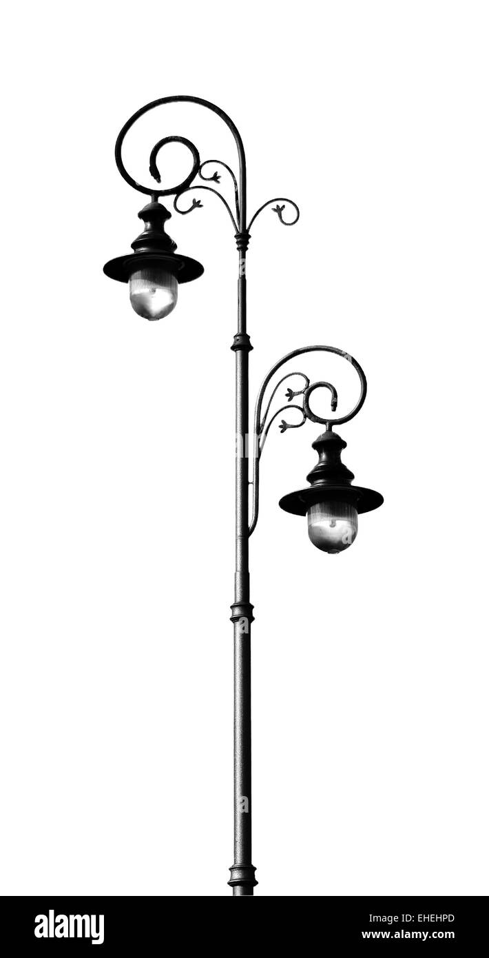 Vintage street lamp Black and White Stock Photos & Images - Alamy
