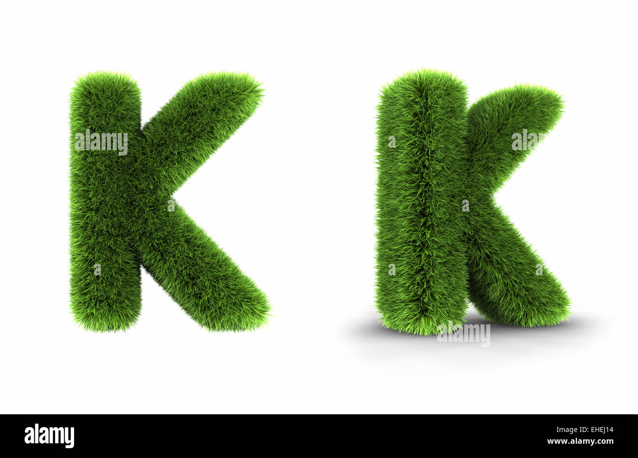 Grass Letter K Stock Photo Alamy