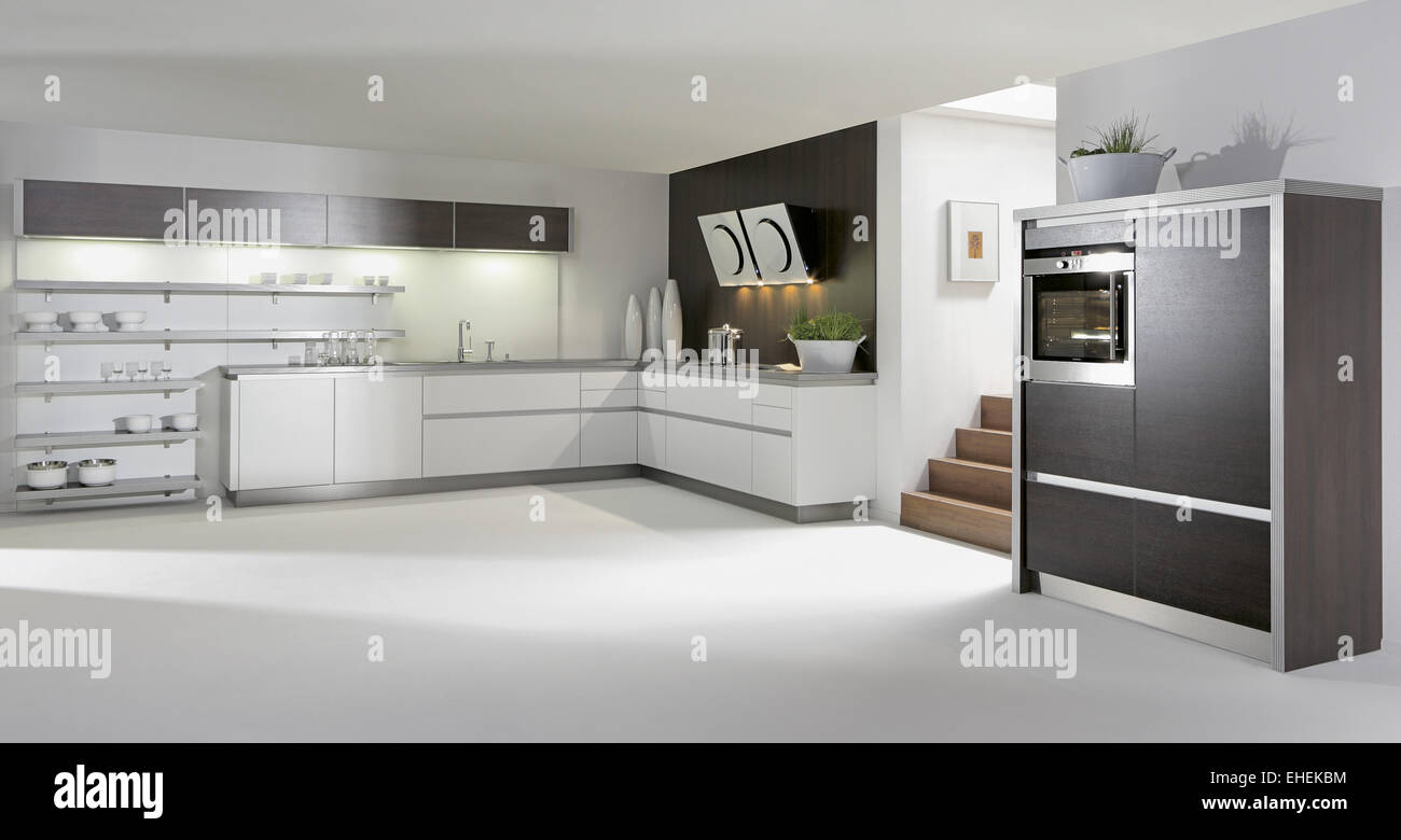 Modern luxury kitchen and dining room interior Stock Photo - Alamy