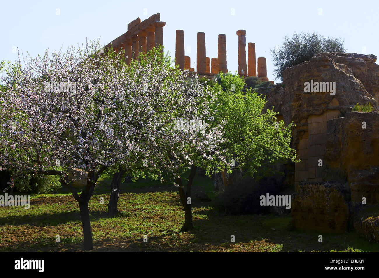 Temple of Juno, Agrigent, Sicily, Italy Stock Photo