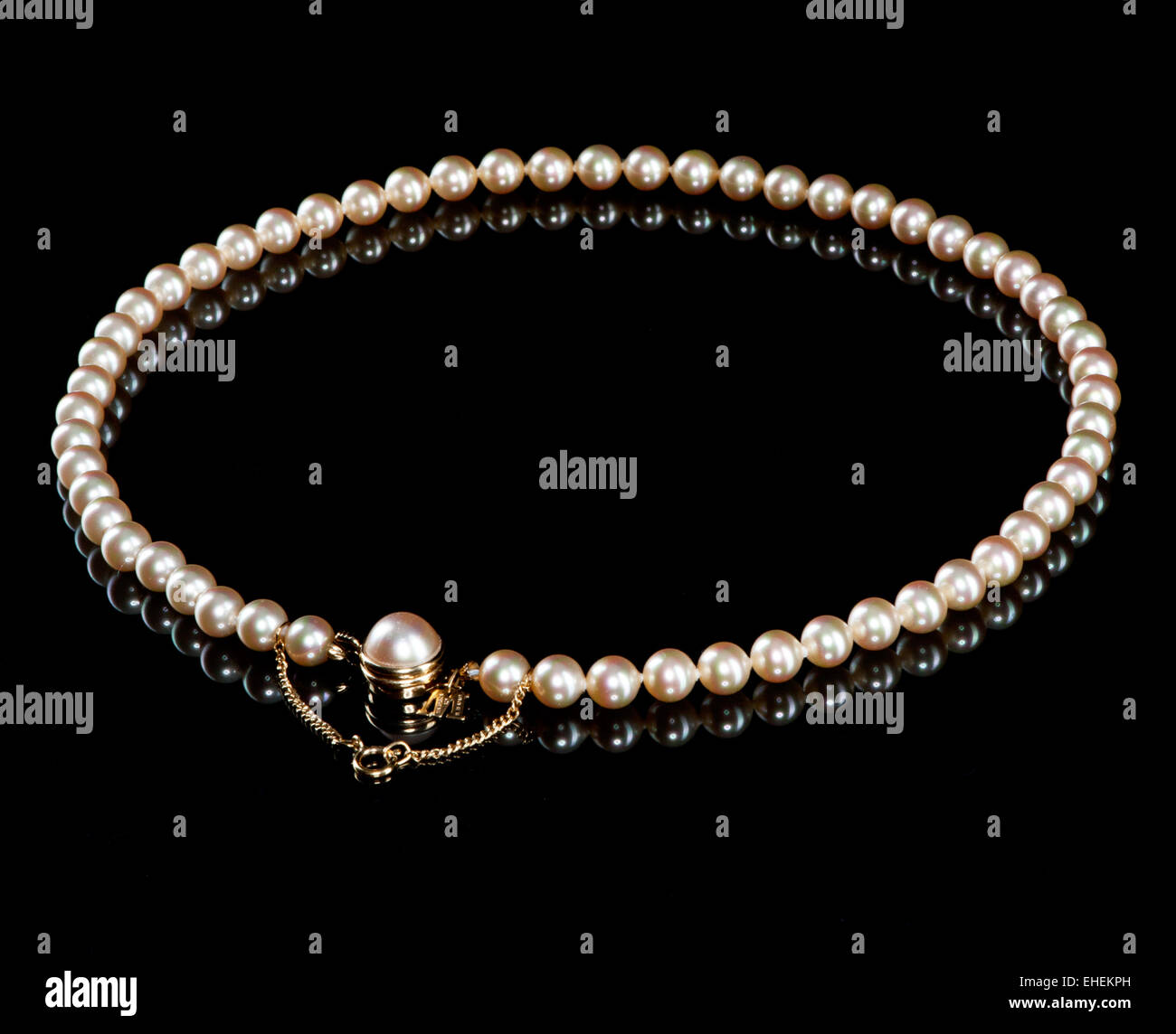 A string of pearls Stock Photo