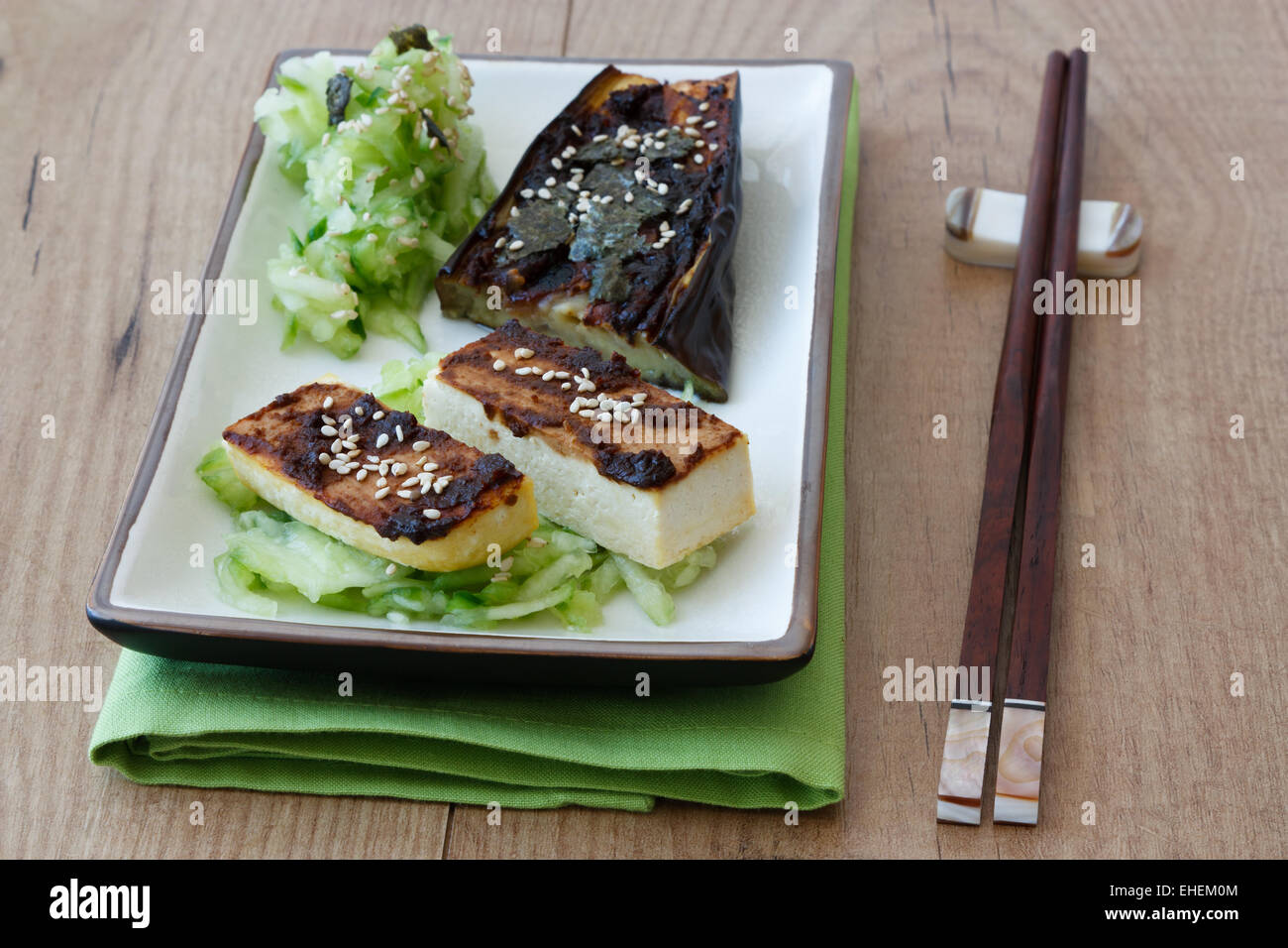 Tofu with Miso Marinade Stock Photo Alamy