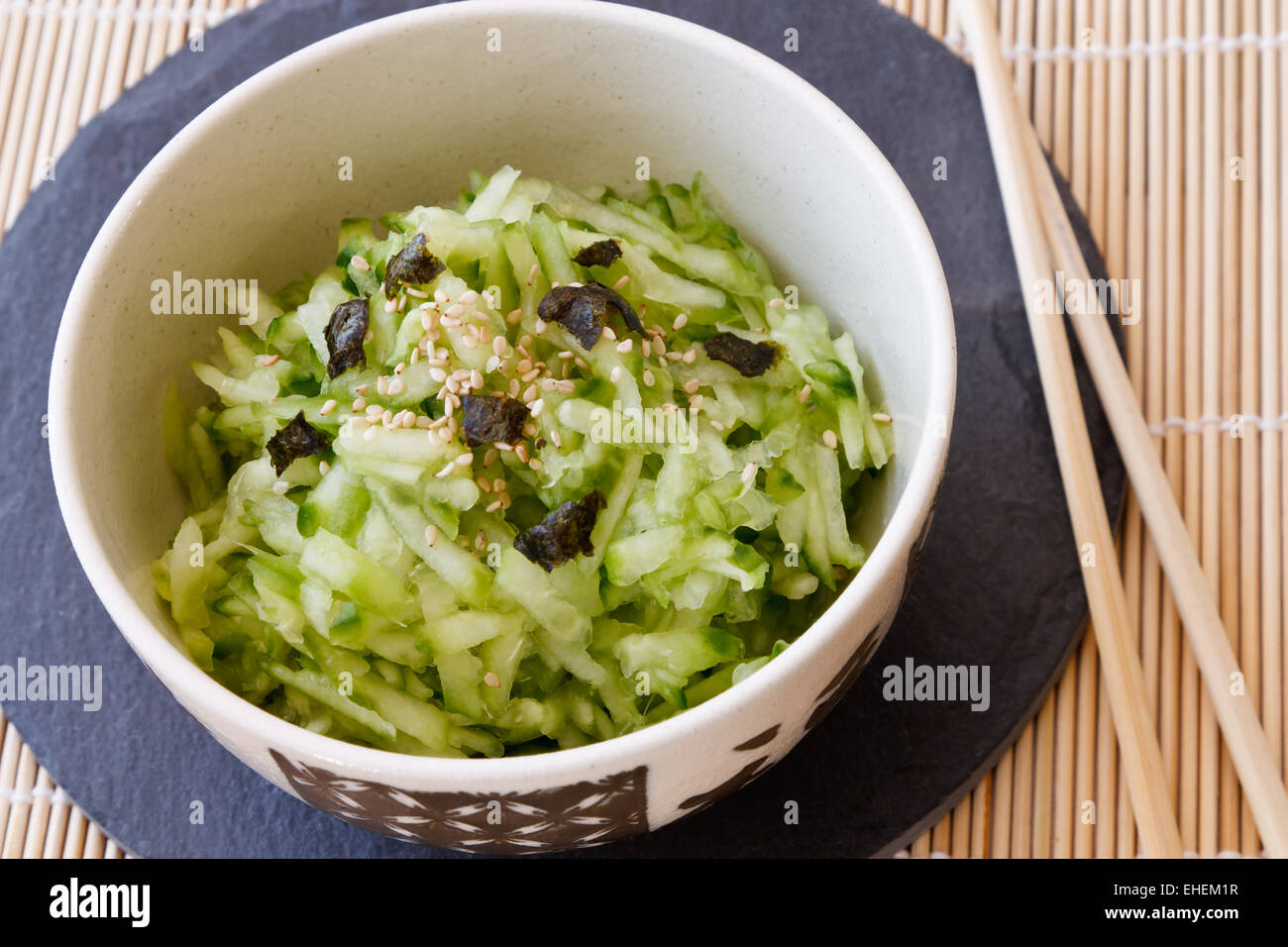 Japanese Cucumber Salad Stock Photo Alamy