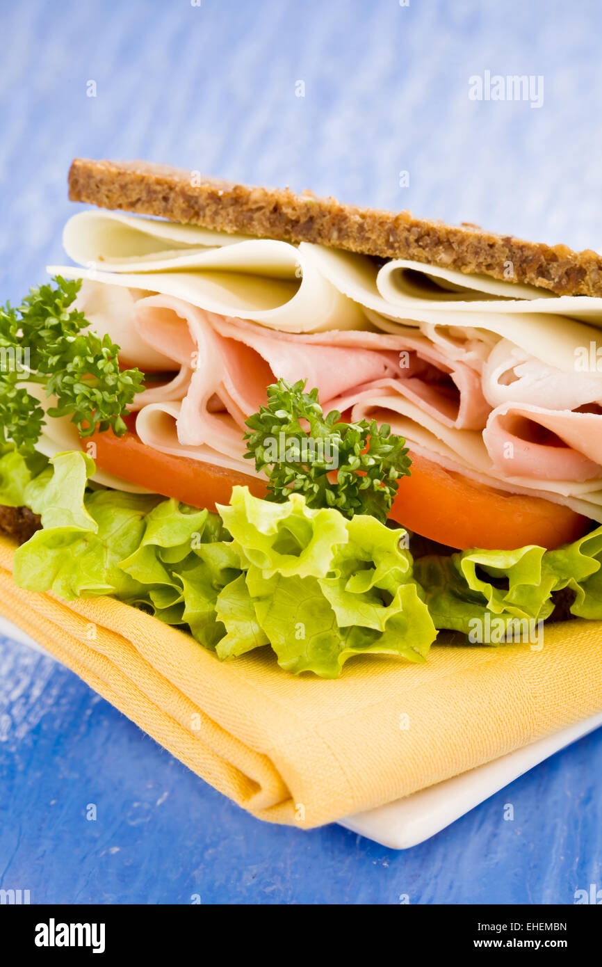 Cheese and Ham Sandwich Stock Photo Alamy