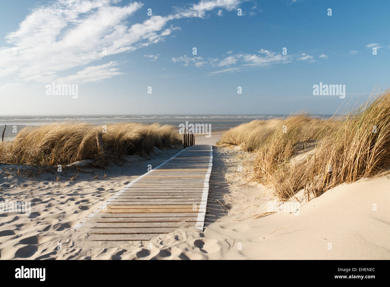 North Sea Beach on Langeoog Stock Photo
