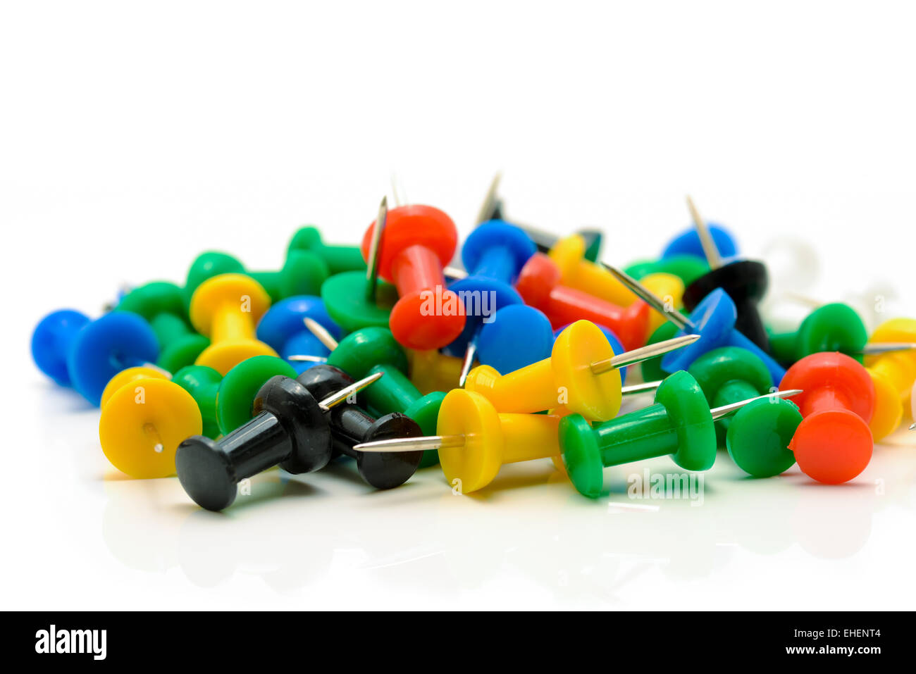 Isolated push pins Stock Photo Alamy