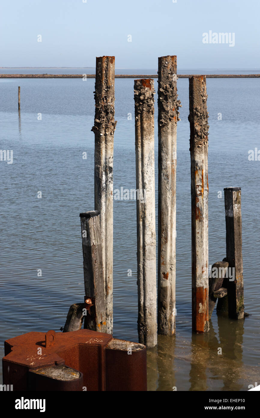 Habour entrance on Langeoog Stock Photo