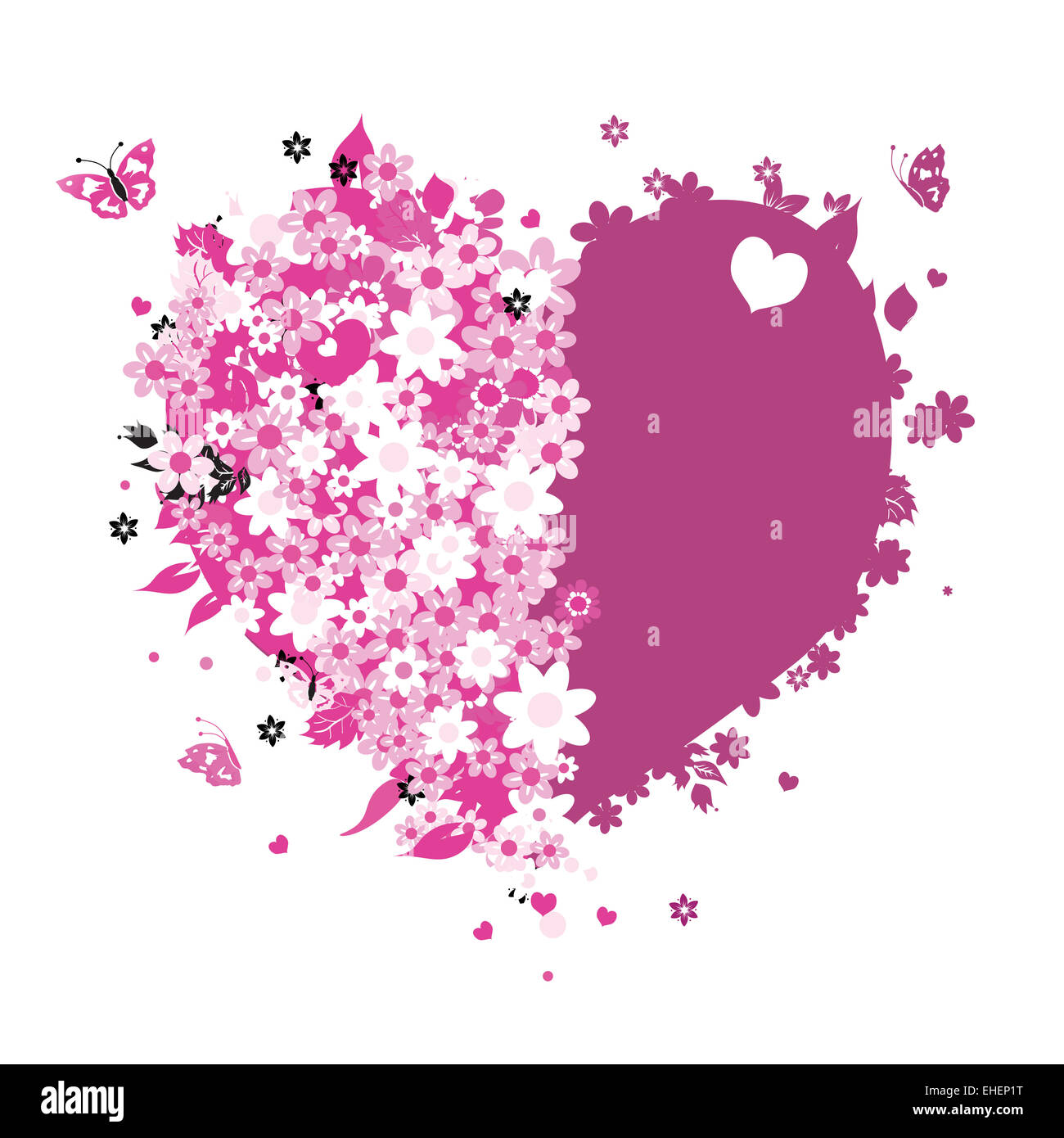 Abstract red rose butterfly greeting hi-res stock photography and ...