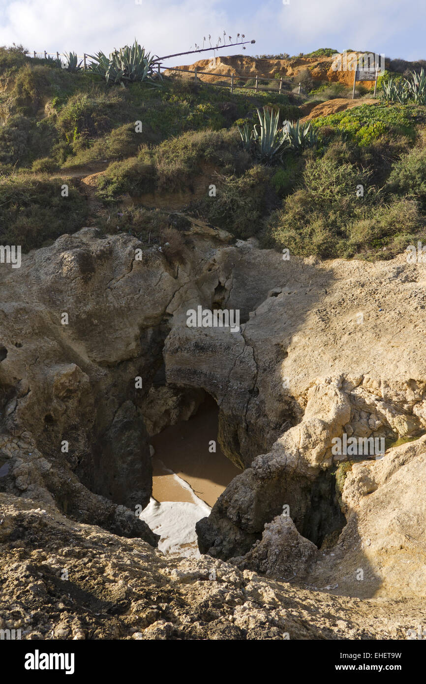 Coasts sections in Carvoeiro Stock Photo