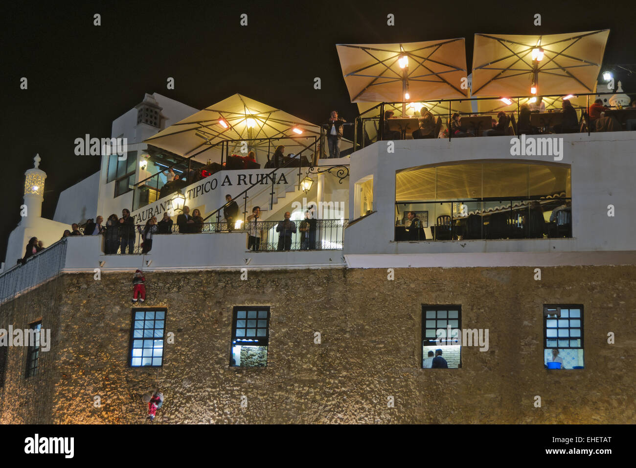 Restaurant in Albufeira Stock Photo Alamy