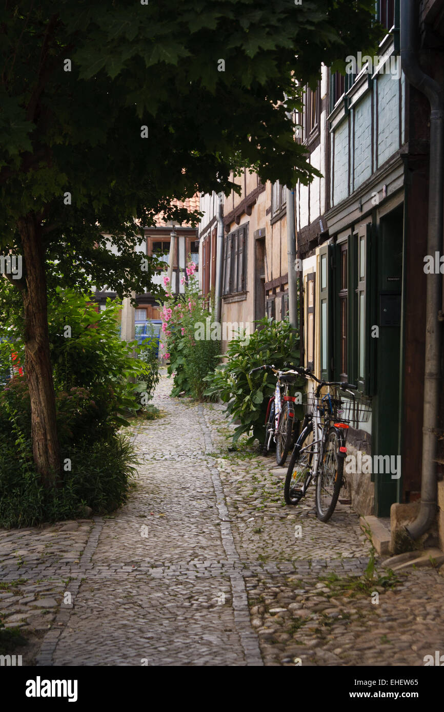 street in quedlinburg Stock Photo