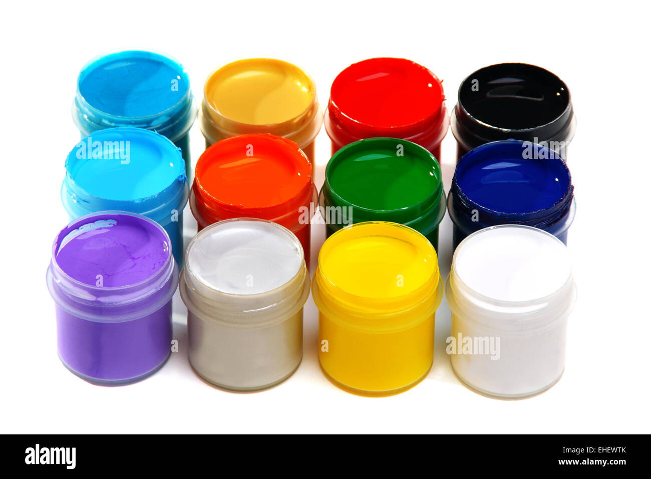 Set of acrylic paints for painting fabrics Stock Photo - Alamy