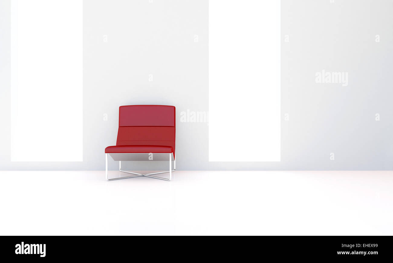 Red seat in interior Stock Photo