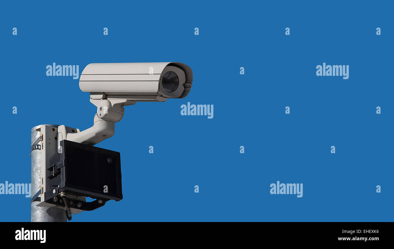 CCTV camera with infrared spotlight Stock Photo