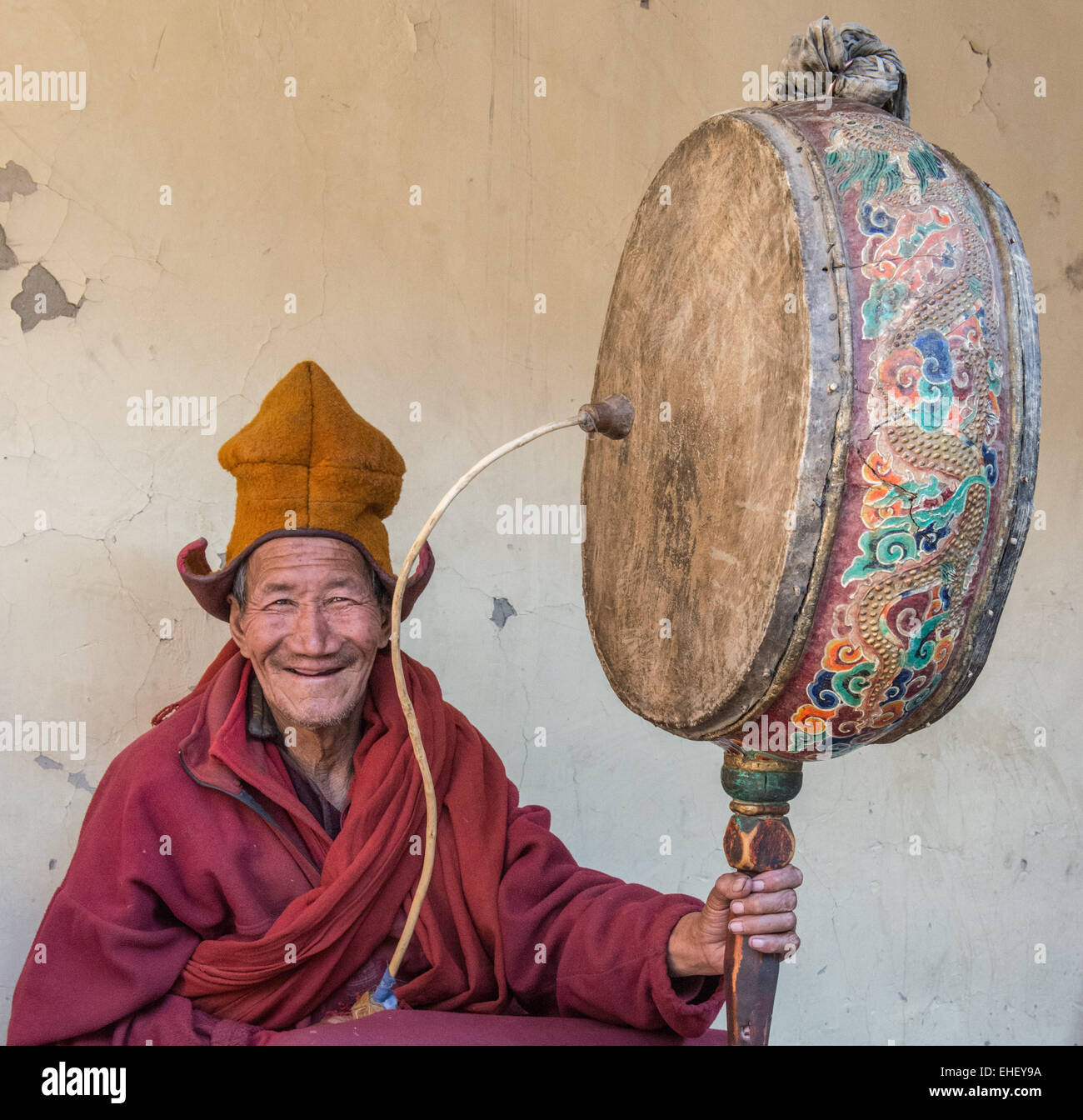 Monk, Tongde Gompa Stock Photo - Alamy