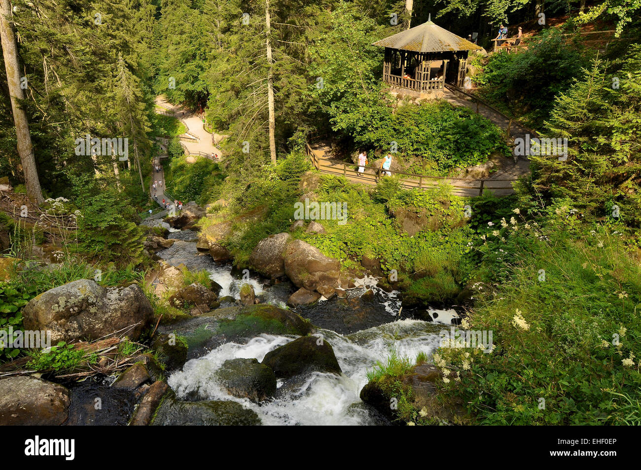 Black-Forest Waterfall germany Stock Photo