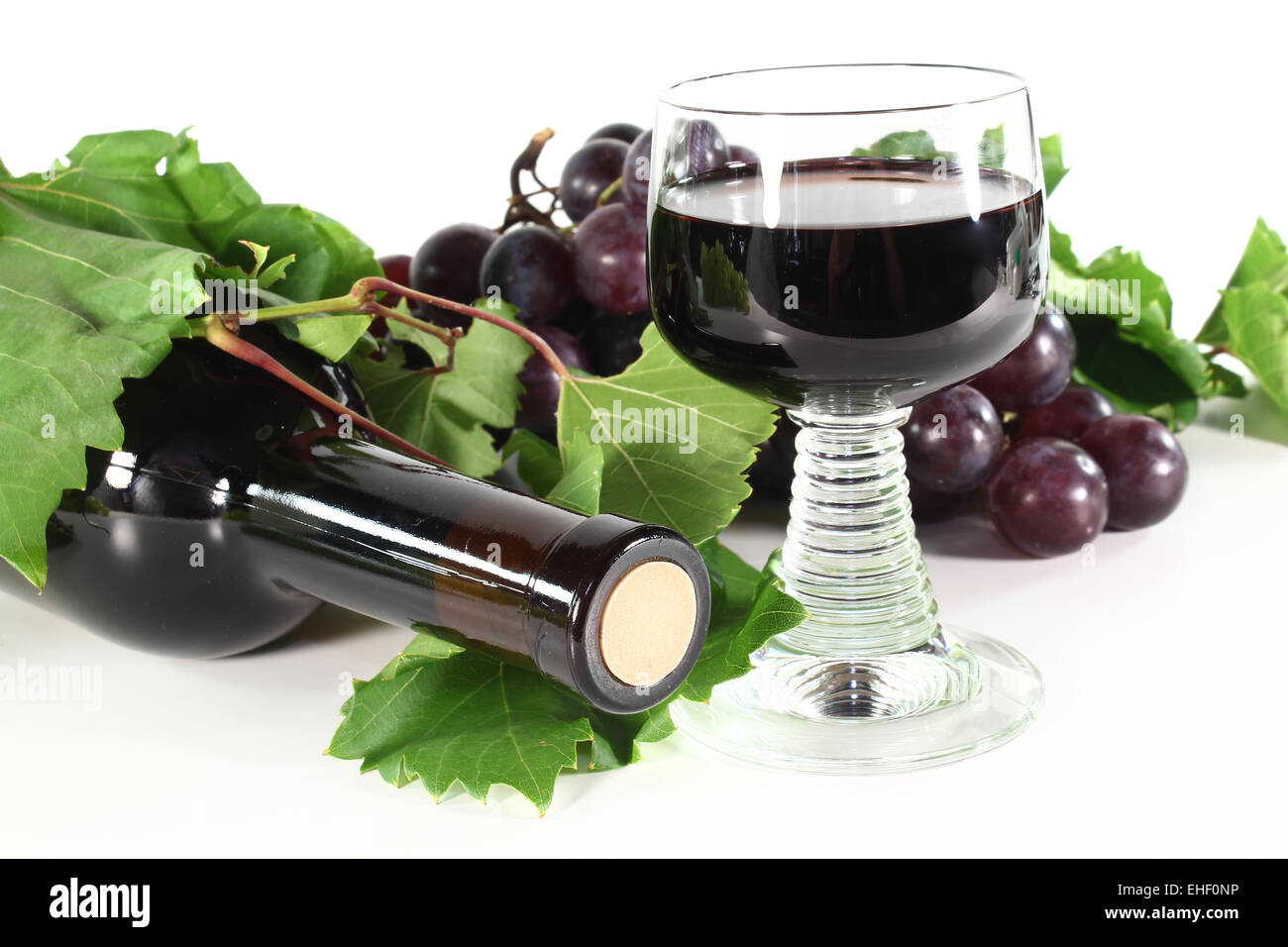 red wine with glass Stock Photo